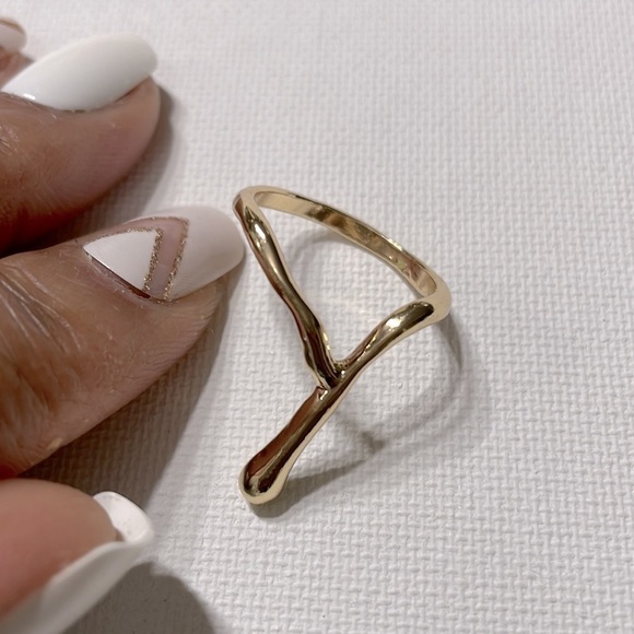 Gold Abstract Decor Ring - Picture 8 of 13